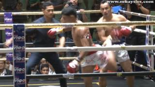 4 ManTournament Muay Thai  Superbank vs Sam A  New Lumpini Stadium 28th February 2014 [upl. by Morlee515]