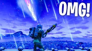 UNE PLUIE DE MÉTÉORITE VIENT DE TOMBER sur FORTNITE Battle Royale [upl. by Adorl250]