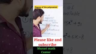 what is degree of the polynomials  class9th polynomials degree shorts [upl. by Kronfeld]