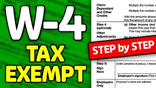 How to Fill Out an EXEMPT W4 Form  TIPS [upl. by Cayser]