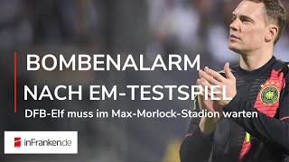 SPRENGSTOFFALARM AM STADION Polizeisperre nach Testspiel [upl. by Hcelemile]