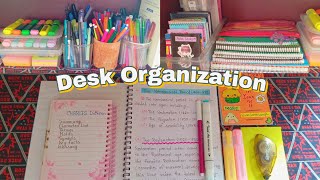 Organizing my desk ✨  stationeries pens highlighters and many more [upl. by Amrita]