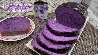 UBE CONDENSED MILK BREAD  SOFT FLUFFY AND UBELICIOUS BREAD [upl. by Nolava741]