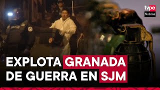 SJM dos muertos y seis heridos deja explosión de una granada de guerra [upl. by Konrad609]