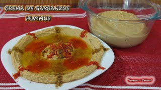 HUMMUS CREMA DE GARBANZOS SALUDABLE La mejor receta de todas deliciosa [upl. by Fita566]