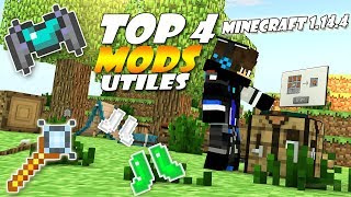 TOP 4 MODS ÚTILES para MINECRAFT 1144  SUPER BOTAS VARITAS DE MAGIA y MÁS  REVIEW español [upl. by Jankell]