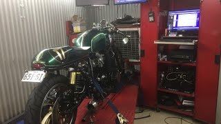 XS1100 Cafe Racer  Motorcycle Dyno Dynamometer Run and Horse Power Explained [upl. by Noied]