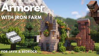 ARMORERS HOUSE amp AUTOMATIC IRON FARM  Minecraft Tutorial  Java amp Bedrock 121 [upl. by Salesin801]