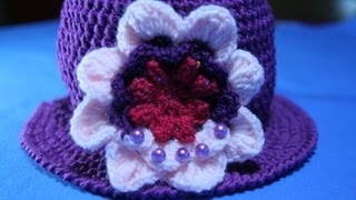 Tutorial cappello a uncinetto con tesa  1° Parte [upl. by Orgel]