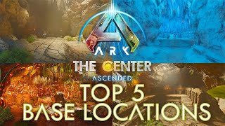 TOP 5 PVP BASE LOCATIONS FOR THE CENTER Ark Survival Ascended [upl. by Hjerpe]