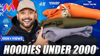 Best HoodieSweatshirt Under 2000 For Winter Men 🔥 Myntra Hoodie Haul 2024  ONE CHANCE [upl. by Jillie]