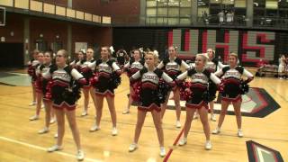 20121211 UHS Cheer Team at Womens Varsity Basketball [upl. by Melesa]