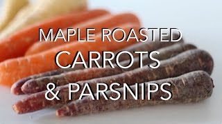 MAPLE ROASTED CARROTS amp PARSNIPS  oil free vegan christmas recipe [upl. by Ecirp967]