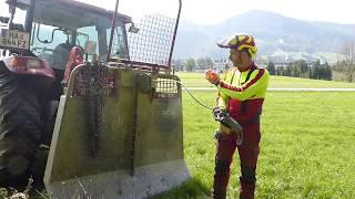 Holzbringung am Winklhof  Arbeiten mit der Seilwinde [upl. by Johann]