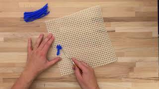 Latch hooking technique tutorial [upl. by Ahsiner]