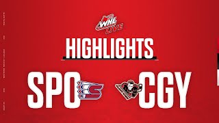 Spokane Chiefs at Calgary Hitmen 112  WHL Highlights 202324 [upl. by Tumer]