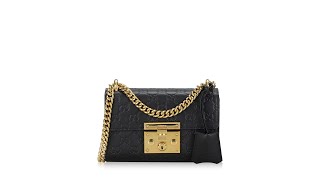 Gucci Guccissima Padlock Small Shoulder Bag Black [upl. by Lundin]