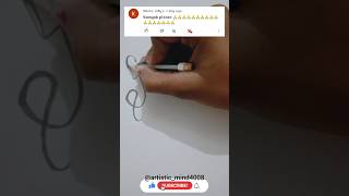 Comment Your Namenameartsworld calligraphy samyak artist cursive drawing trending explore [upl. by Aieki]