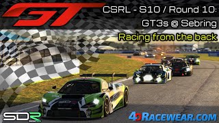 CSRL  S10  Round 10 GT3s  Sebring [upl. by Lareena366]