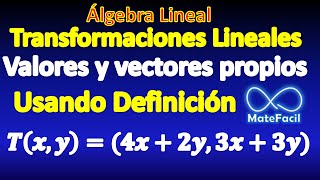 Valores y vectores propios de Transformación Lineal [upl. by Eisnyl944]