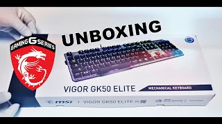 Игровая механическая клавиатура MSI Vigor GK50 Elite BW Распаковка unboxing forgamers msi [upl. by Atarman]