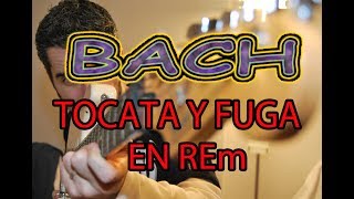 COMO TOCAR TOCATA Y FUGA EN REmBACH EN GUITARRA ROCK [upl. by Strickland]