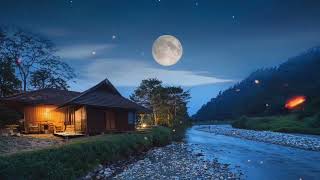 Relaxing Sleep Music and Night Nature Sounds Soft Crickets Beautiful Piano Deep Sleep Music [upl. by Tnomal]