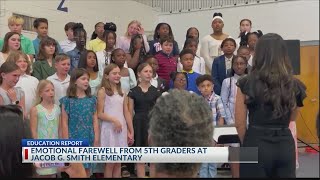 Emotional farewell from Jacob G Smith Elementary students [upl. by Assirec]