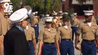 Last WWII Medal of Honor recipient watches his greatgrandson graduate from boot camp [upl. by Eiramlatsyrk]