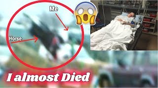 Horrific Horse Riding Fall  Rotational fall footage NOT clickbait [upl. by Revell]