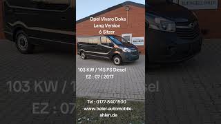 Opel Vivaro B Kasten L2 Doppelkabine Klima Navi AHK [upl. by Warms]