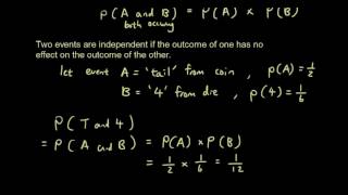 Probability lesson 3  Independent events [upl. by Aramois]