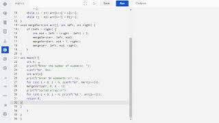 C Program to Implement Merge Sort  Merge Sort Code in C  Coding Guide for Beginners programming [upl. by Lammaj]