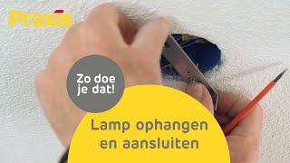 Lamp ophangen en aansluiten  Zo hang je een lamp op aan het plafond  Praxis [upl. by Niobe937]