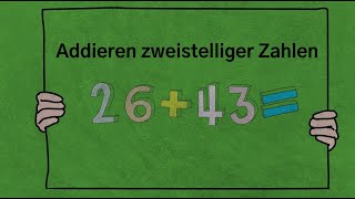 Addieren zweistelliger Zahlen Klasse 2 [upl. by Amargo917]