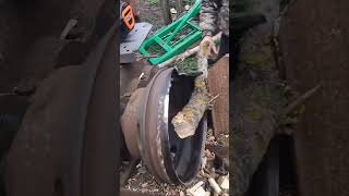 Process of Cutting Tree Branches with a Circular Saw Blade [upl. by Bouchier]