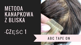 metoda kanapkowa tape on PODSTAWOWE informacjeprzedłużania włosòw kanapki [upl. by Hajidahk900]