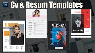 Different CV Resume Templates In PSD AI amp ID Files  Aneela Graphics [upl. by Joslyn626]