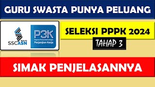 🔴GURU SWASTA PUNYA PELUANG SELEKSI PPPK 2024 TAHAP 3 [upl. by Becka]