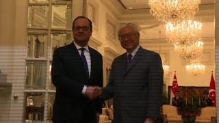 Diplomatie François Hollande en visite à Singapour [upl. by Ikcir484]