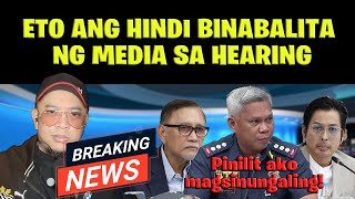 ETO ANG HINDI BINABALITA NG MEDIA SA HEARING [upl. by Arjun]