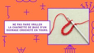 Astuce pour crocheter une anneau chaînette qui ne se vrille pas [upl. by Kosak]