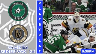 NHL PLAYOFFS GAME PLAY BY PLAY STARS VS GOLDEN KNIGHTS [upl. by Aihsar]