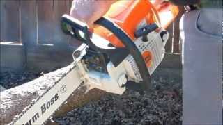 Stihl ms290 Farm Boss Stihl Chainsaw review and test cut [upl. by Susan]