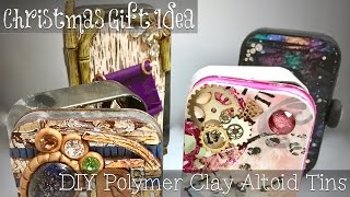 Christmas Gift Idea  Polymer Clay Covered Altoid Tins  Get Ideas Hints amp Tips to Make Your Own [upl. by Diahann212]