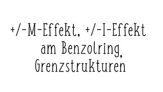 MMEffekt IIEffekt am Benzolring mit Grenzstrukturen [upl. by Shedd]