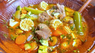 Caldo de Res bien nutritivo y sabroso Muy Fácil de hacer [upl. by Tratner]