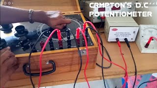 Crompton dc potentiometer demonstration in electrical measurements lab [upl. by Suzy]