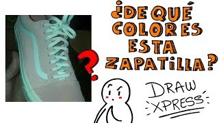 ¿DE QUÉ COLOR VES ESTA ZAPATILLA ¿Gris o rosa  DrawXpress [upl. by Leiso]