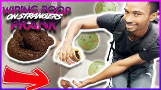 WIPING SHT ON PEOPLE HANDS ✋🏽💩 BATHROOM PRANK [upl. by Aeneus]